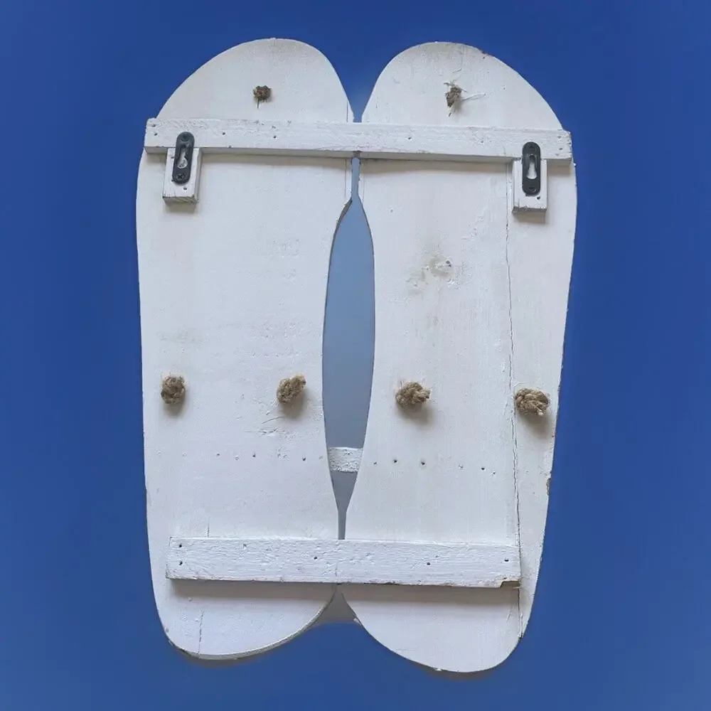 Beach Themed Flip Flop Towel Coat Hanger With Small Shelf 18